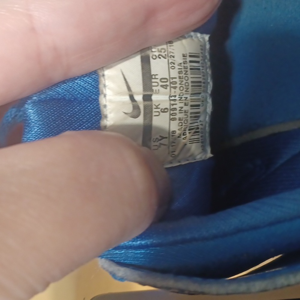 Juniors NIKE HUARACHE RUN SE Blue Trainers 909143 401 US 7Y - Picture 4 of 8